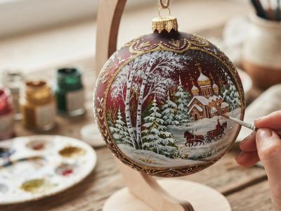 Новогодняя программа на фабрике ёлочной игрушки в Клину. Школьники.